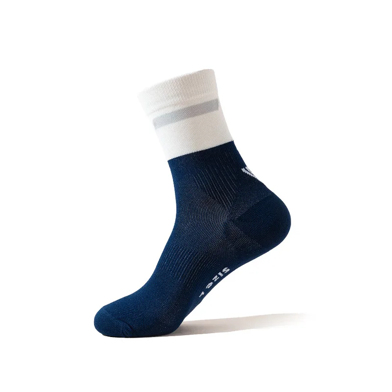 Miosam Men's Professional Sports Socks for Running Training Cycling Comfortable to Wear Soft Handfeeling Socks Color-contrast