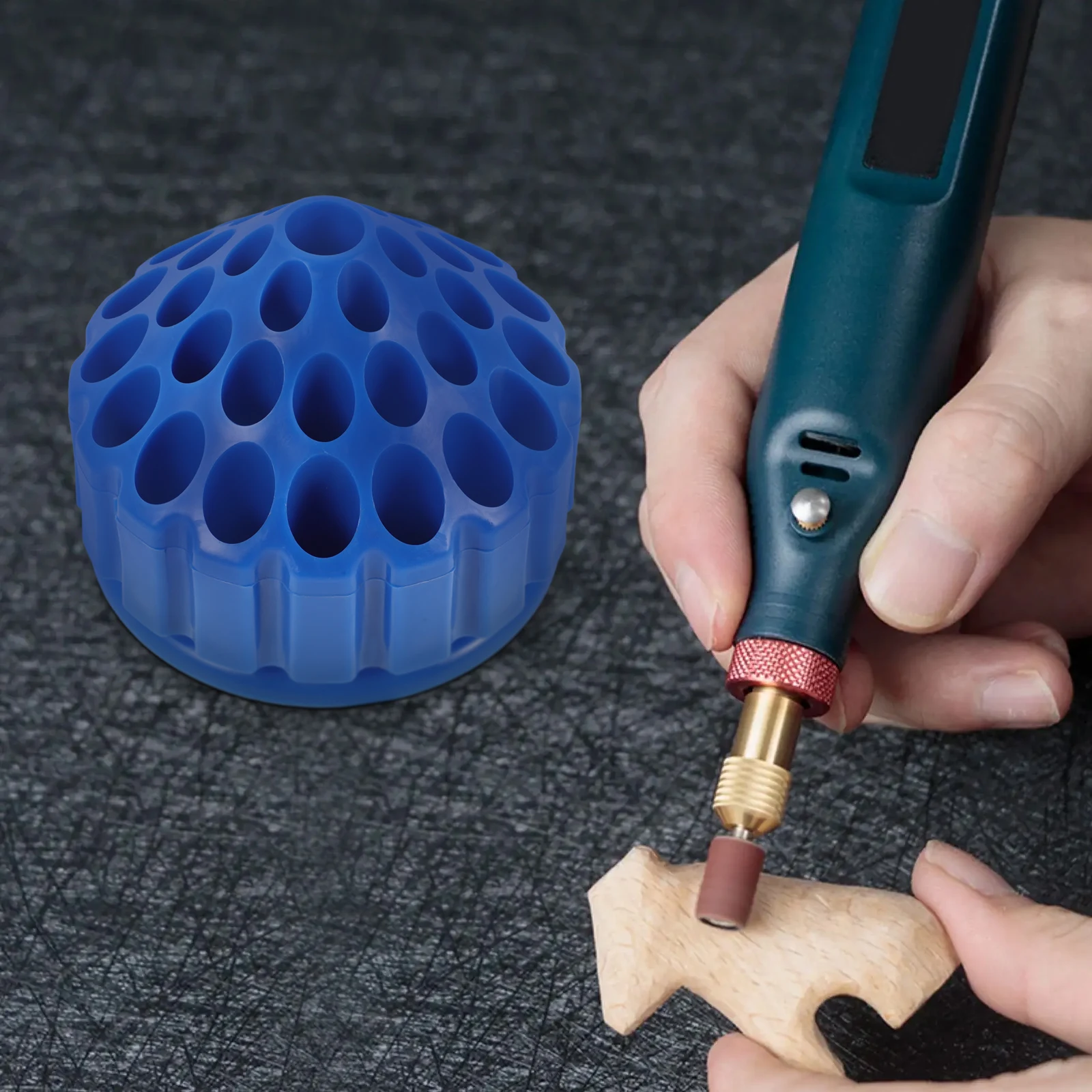 

Grinding Head Storage Box Drill Bits Bin Classified Tray Screw Holder Case Stand Organizer Rotating Tool Honeycomb Design
