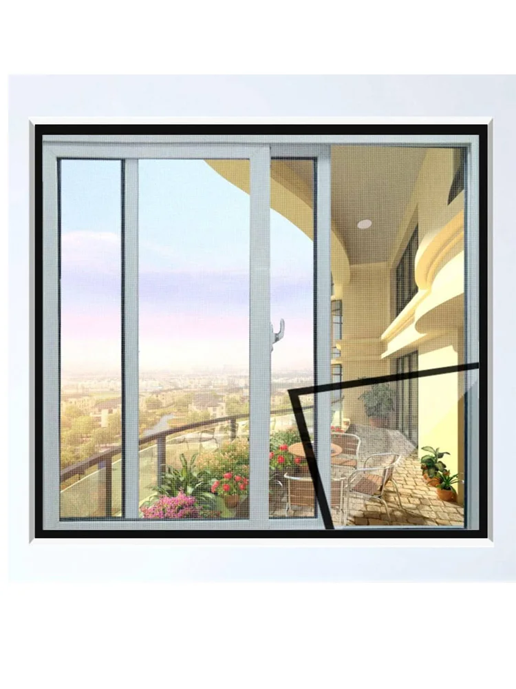 Moskitonetze für Fenster, Anti-Moskito-Fenstergitter, unsichtbares schwarzes Fiberglas-Netz gegen Insekten und Fliegen