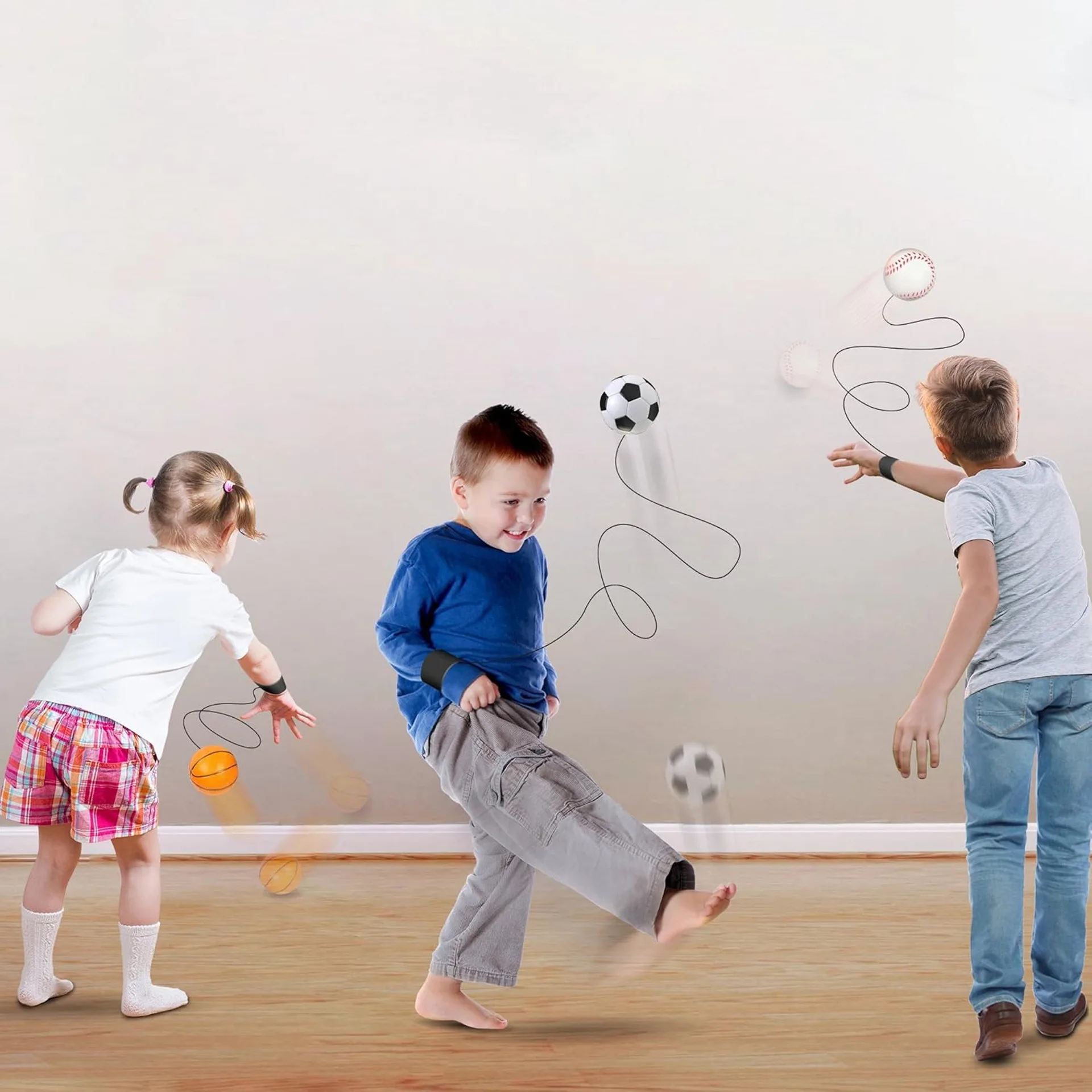 3/6/9 Stück elastische Handgelenk-Ballbänder, Fitnessball für Menschen mittleren und höheren Alters, Schwingball, Handgelenk-Kraftball, Fidget-Toy – Detail 7