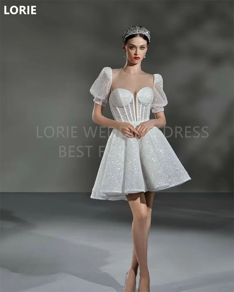 LORIE A-line Modern Short Prom Dresses Off The Shoulder Evening Gowns Sweetheart Corset Prom Party Gowns Customized 2024