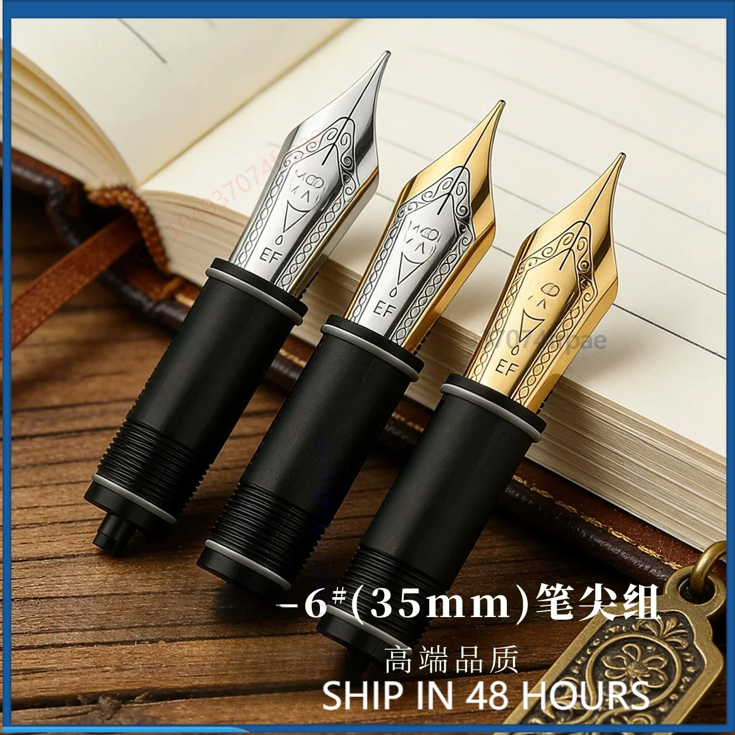 For MAJOHN No.6 #35 Fountain Pen Nib Set Replacement Fit C1 C4 C5 M6 600S M800 Q3 T1 T2 T5 T6 Pen（3pcs）