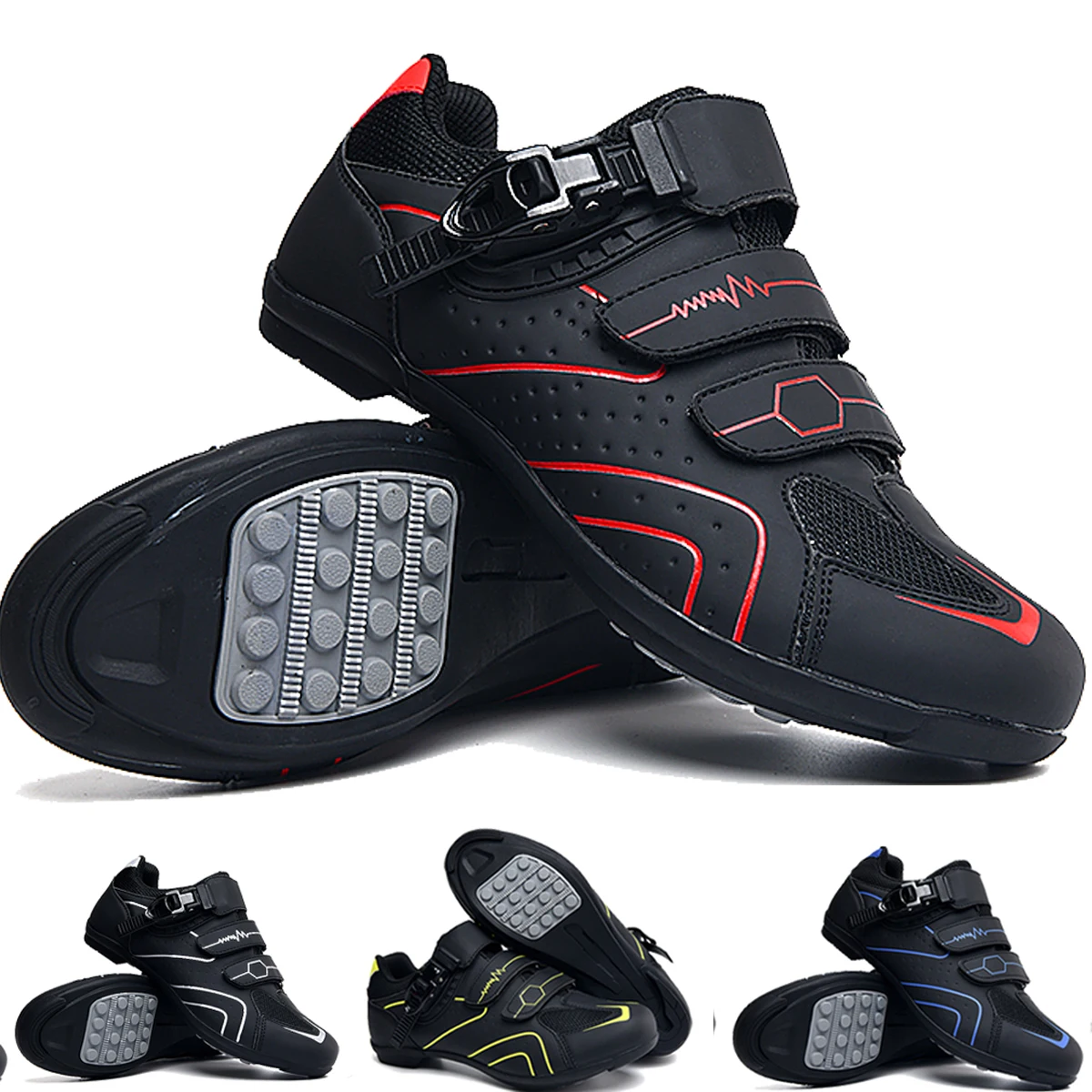 

2026 New Men's Cycling Sneakers With Cleats Speed Cycling Shoes For Women, Rubber Soled Cycling Shoes