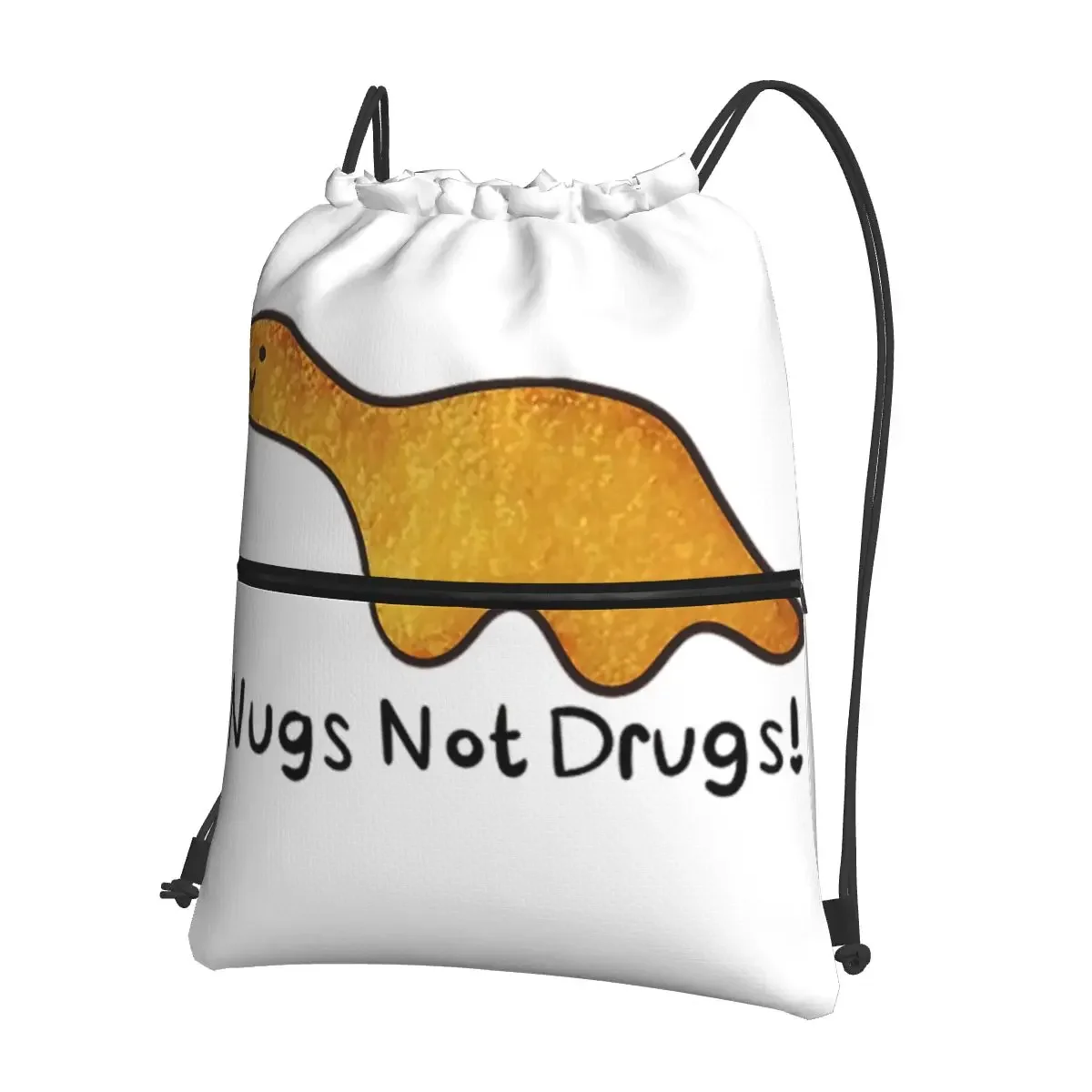 Nugs Not Drugs Portable Backpacks Drawstring Bag Multi-function Drawstring Bundle Pocket Shoes Bags For Travel Sport Man Woman