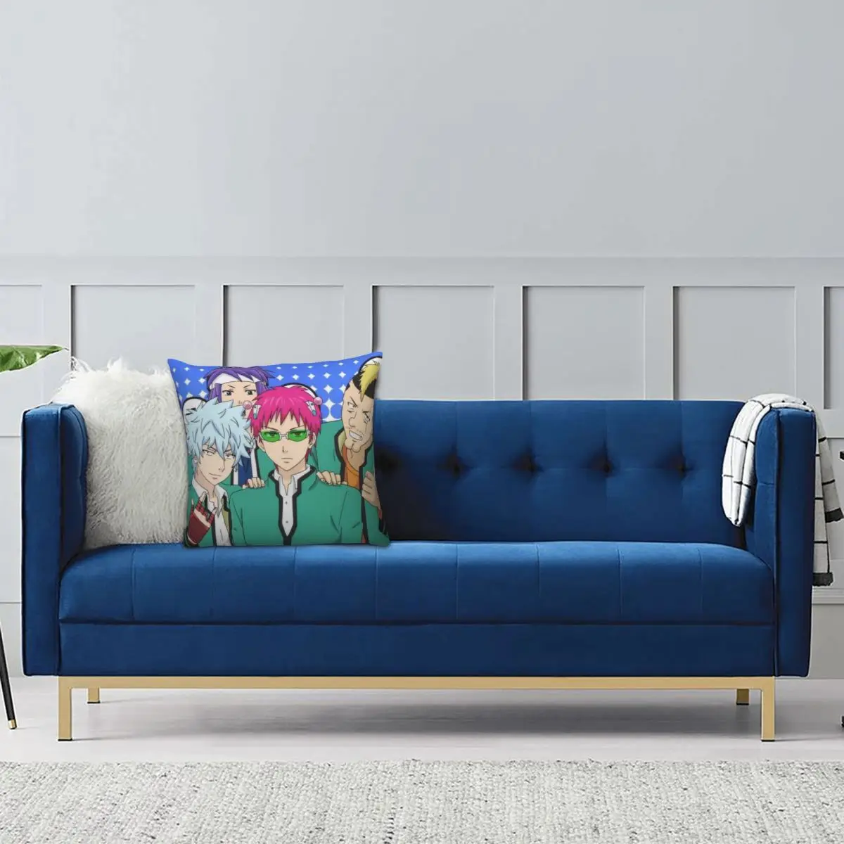 Anine The Disastrous Life Of Saiki K Square Pillowcase Pillow Cover Cushion Decor Comfort Throw Pillow for Home Car