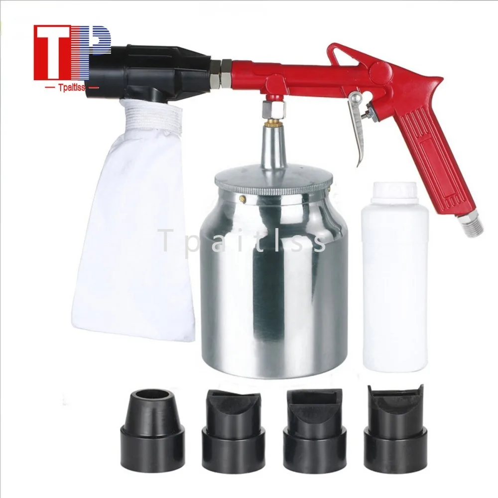 Tpaitlss Hand-held Sandblasting Gun Set Small Sandblasting Machine Plastic Derusting, Oil Removal and Impurity Removal Equipment