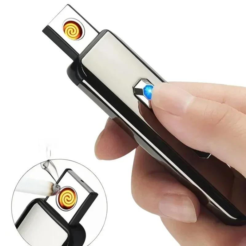 

Ultra-thin Tungsten Lighter Portable Flameless Electric Cigar Lighter USB Charging Gifts for Men New 2025