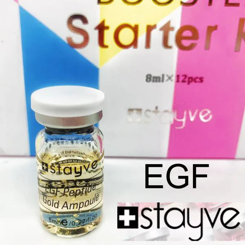 

EGF Stayve 8 мл пептидная золотая ампула сыворотка набор натуральный осветляющий отбеливающий увлажняющий восстанавливающий омоложение уход за лицом кожей