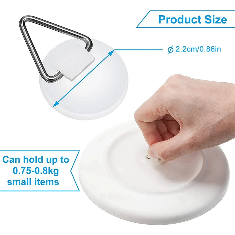 

【Superdeals】2X Plate Hanger Adhesive Wall Hanger Round Adhesive Hanger Hook,Adhesive Self Adhesive Hooks Sticky Wall Hooks