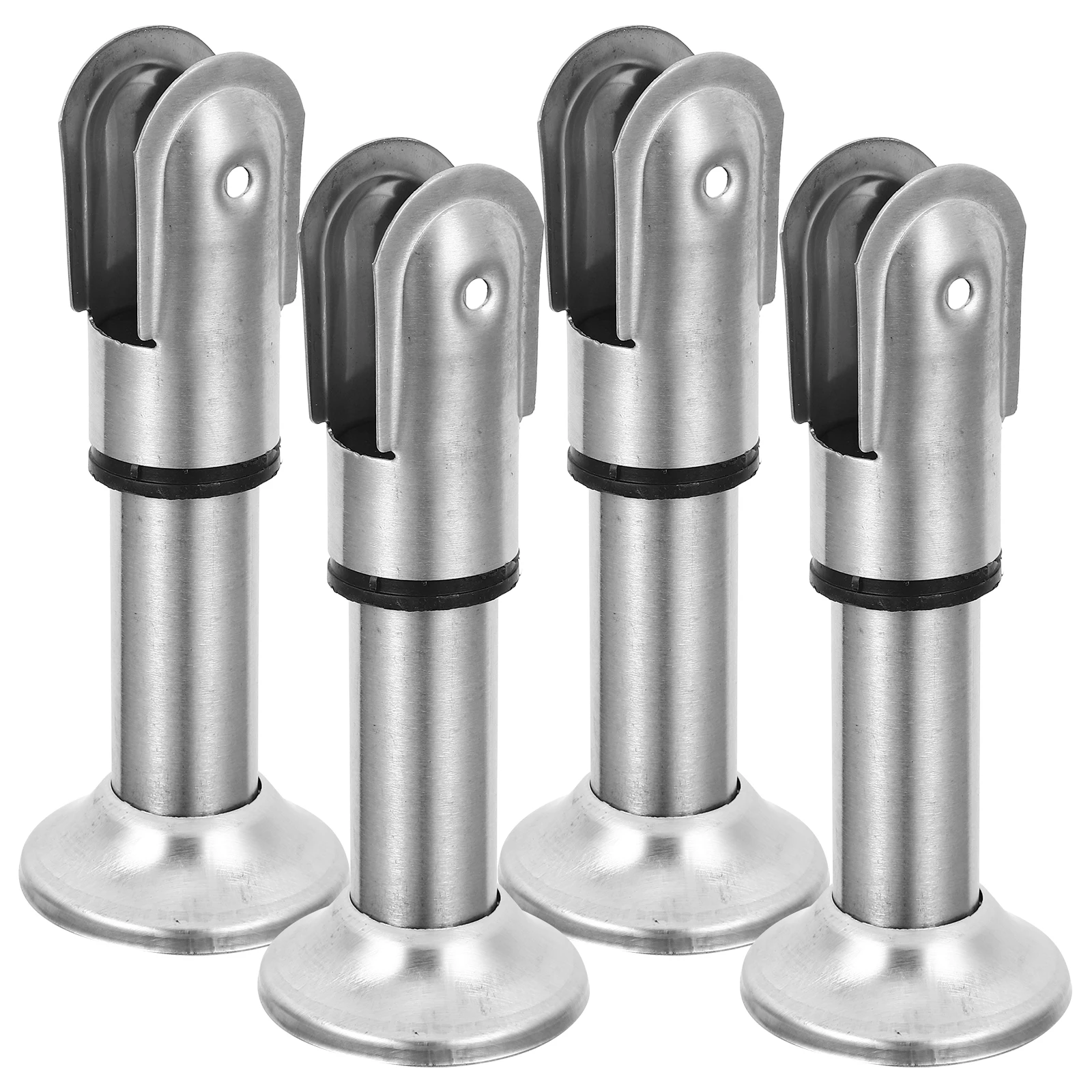 

4pcs Stainless Steel Toilet Partition Support Foot Restroom Bracket Hardware Fixture Durable Public Bathroom Stall Divider Stand