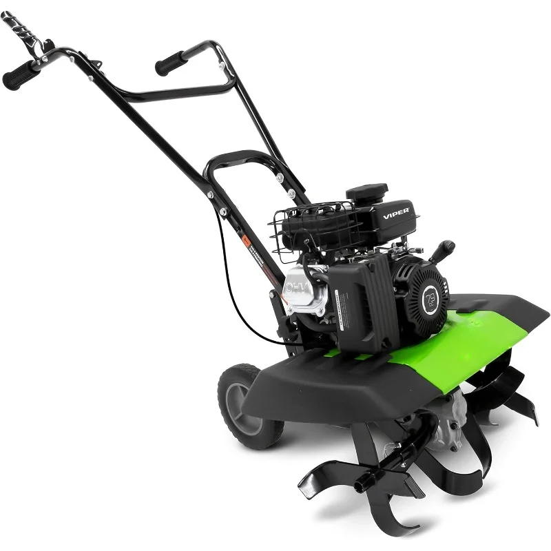 

Front Tine Tiller/Cultivator, 79cc 4-Cycle Viper Engine, Gear Drive Transmission, Forged Steel Tines, Multiple Tilling Widths