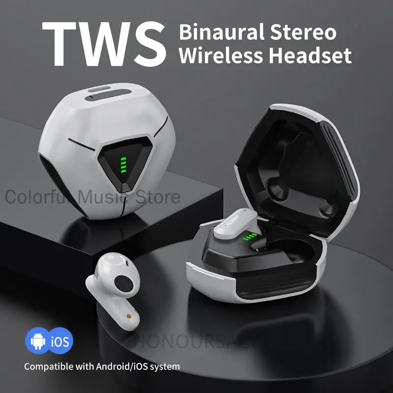 TWS Беспроводные Bluetooth 5,4 гарнитуры LY09 Спортивная игровая гарнитура-вкладыши с басами и сенсорным управлением с шумоподавлением для Xiaomi IPhone