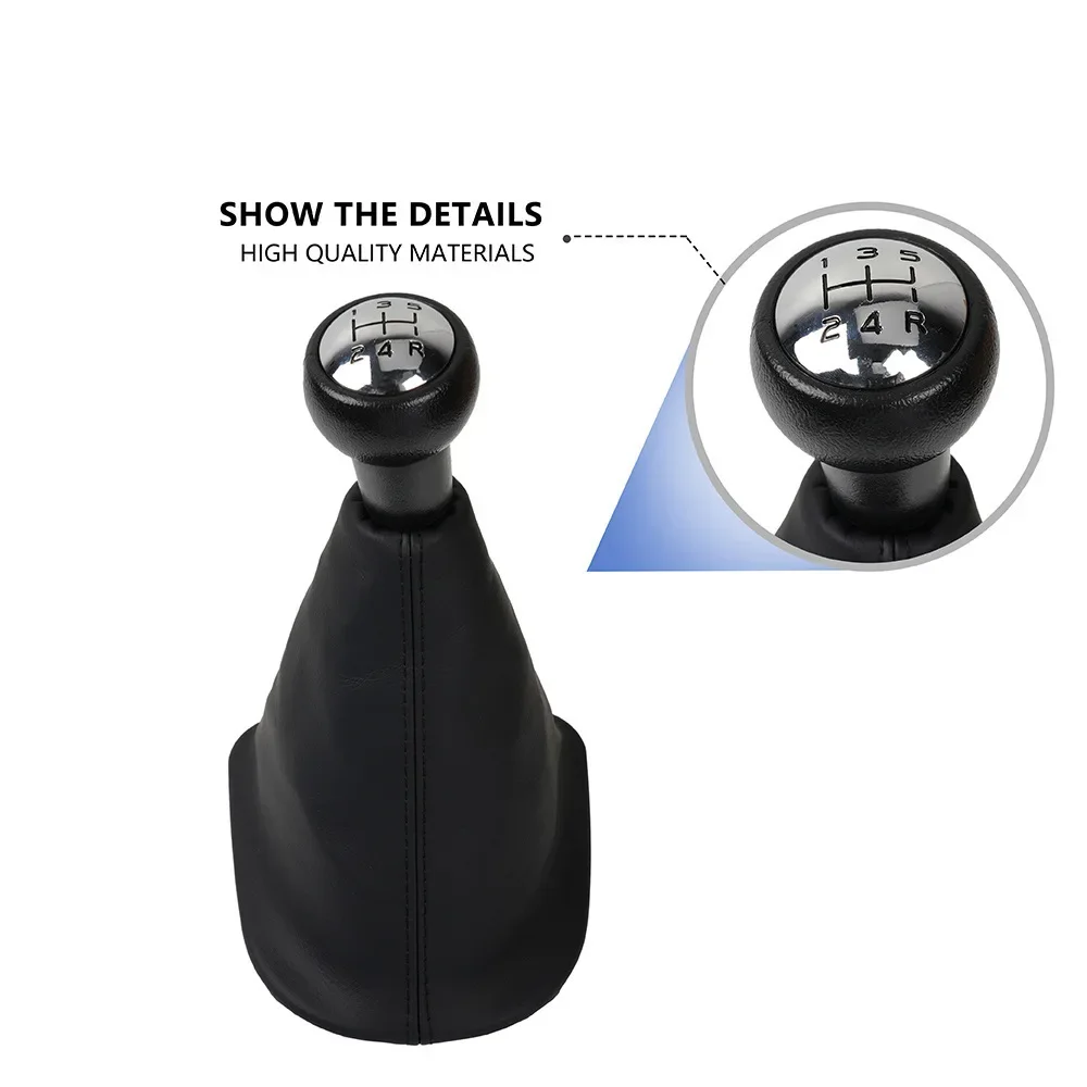 For Peugeot 206 207 307 CC For Citroen C3 C5 Xsara Complete 5 Speed Gear Shift Knob With PU Gaiter Boot Cover Car Accessories 5