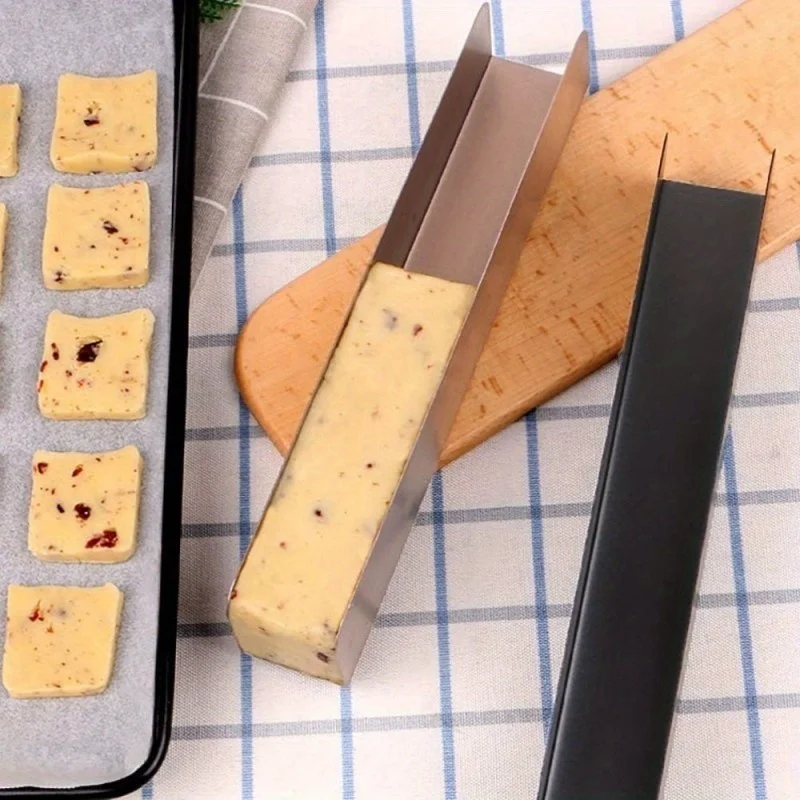Juego de moldes antiadherente para galletas de arándanos, moldeador de masa en forma de U para barras, panes y rodajas uniformes, herramienta para hornear apta para lavavajillas (G