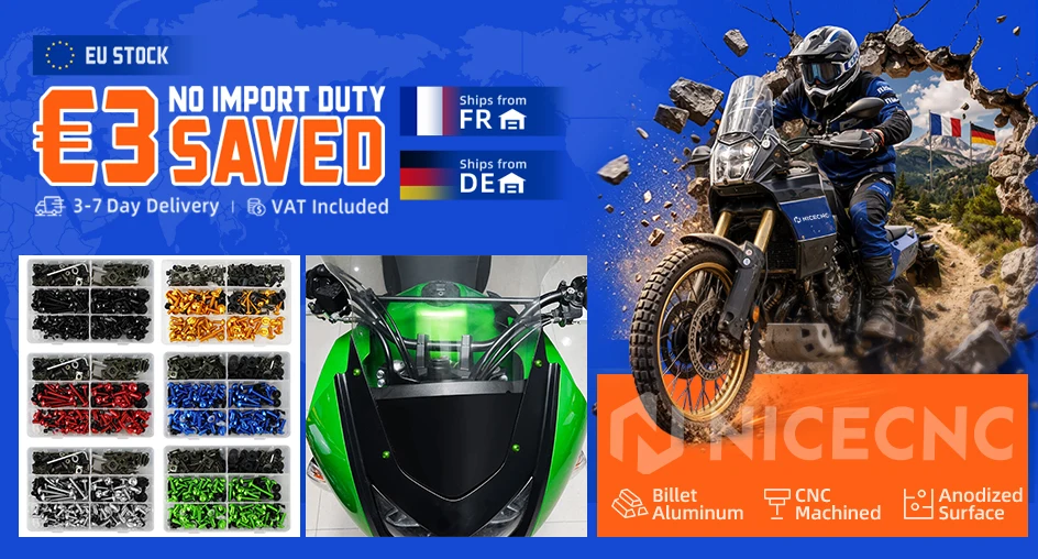 253 Stück Aluminium M5 M6 Schrauben Motorrad Karosserie Verkleidungsschrauben Kit für KTM Honda Yamaha Suzuki Kawasaki Aprilia Triumph Ducati – Detail 1