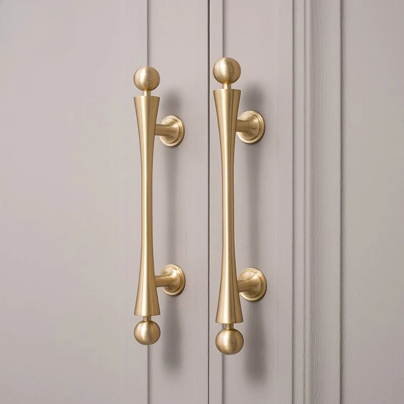 French Gold Brass Handle Creative Wardrobe Handle Personalized Shoe Cabinet Cabinet Drawer Furniture Spherical Small Handle
