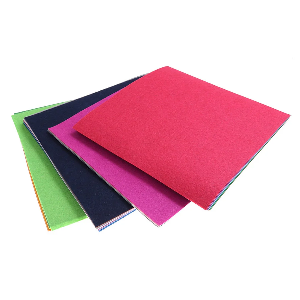 

40Pcs Multicolour Nonwoven Fabric 15x15cm Easy Cut Fold Glue Sew Staple Paint Draw DIY Craft Work Material Accessories