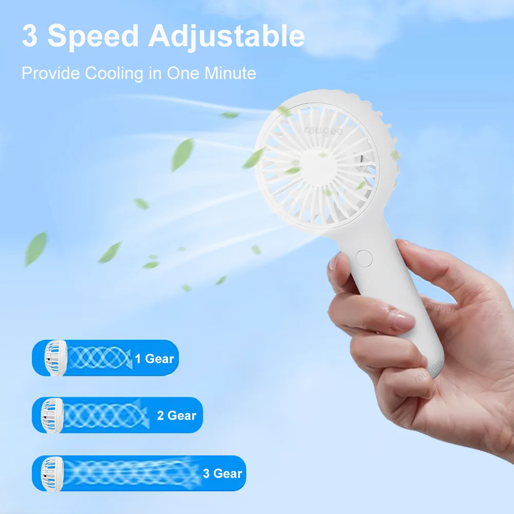 Portable Mini Handheld Fan Small Handy Fan For Outdoor Mini Desk Fan USB Rechargerable Hand Fan Student Desktop Table Fan