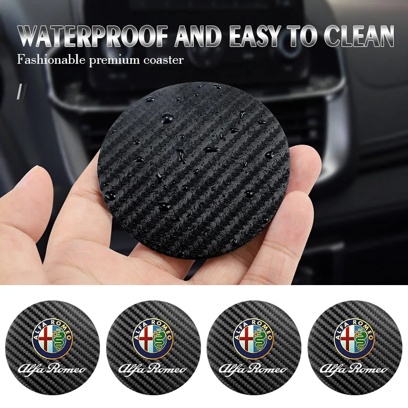 2pcs Black car interior rubber pads car styling accessories For Alfa Romeo 4C 159 Spider Giulia Giulietta 156 Tonale 147 8C