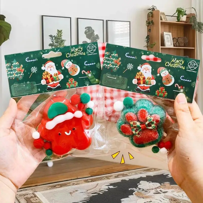 لطيف الكرتون عيد الميلاد موضوع محاكاة ضغط اللعب قرصة الضغط الإجهاد اللعب الهدايا