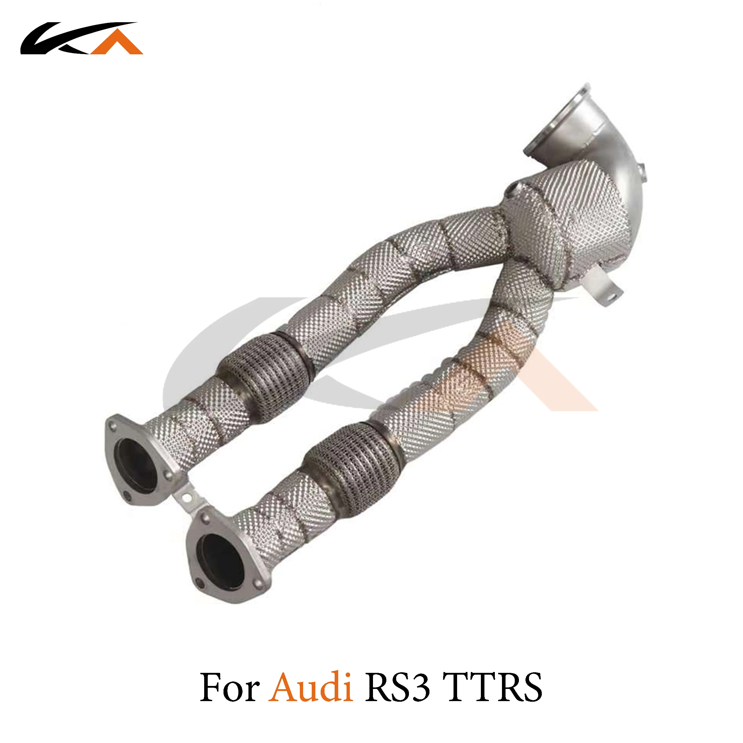 KA Tuning downpipe exhaust stainless headers for Audi RS3 TTRS RSQ3 2.5T performance parts heat shield catalysis middle pipe