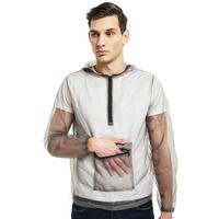 Outdoor Ultralight Mesh Hooded Jacket Mosquito Net Protective Portable Transparent Clothing Mesh Shirt Camping Fishing Wear