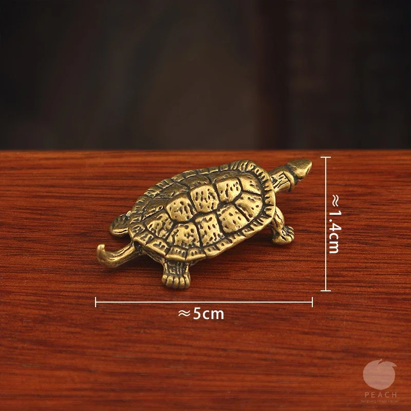 Retro Brass Tortoise Ornament Statue Metal Animal Sculpture Home Office Decoration Ornament Tea Pet Crafts image 5