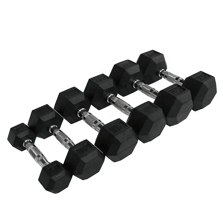 20 LB Hex Dumbbell  Custom Heavy Solid Cast Iron Fitness Free Weights Hex Dumbbells For Home Use