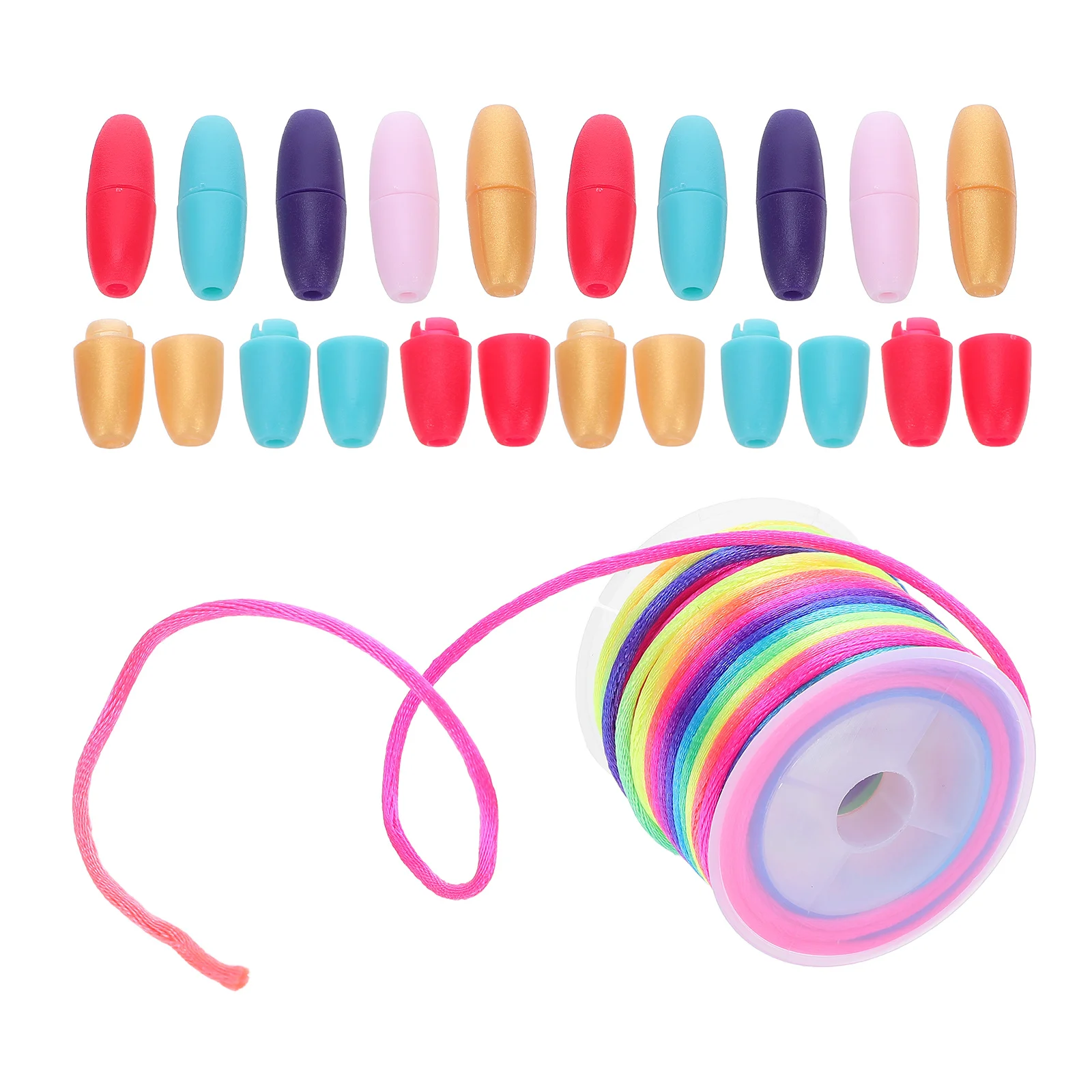 ตัวล็อคแบบปลดเร็วพลาสติกขนาด 24 มม. 10 ชิ้น 1 ชุด ตัวเชื่อมลูกปัดแบบถัง ตัวล็อคสายคล้องนิรภัย สำหรับทำสร้อยข้อมือ สร้อยคอ และเครื่องประดับ