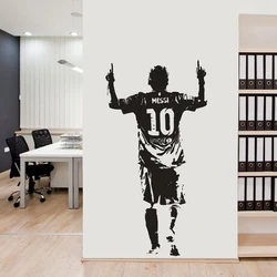 Vinyl Wall Stickers Football Player Wall Decal Soccer Football Star Wallpaper Poster Boys' Room Decoration Bedroom Decor SY40