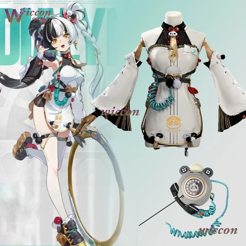 

Униформа Newly Dialyn Косплей Костюм Хэллоуин Рождество Dialyn Парик Сумка Игра Zenless Zone Zero ZZZ Cos Женское Платье Новый Год