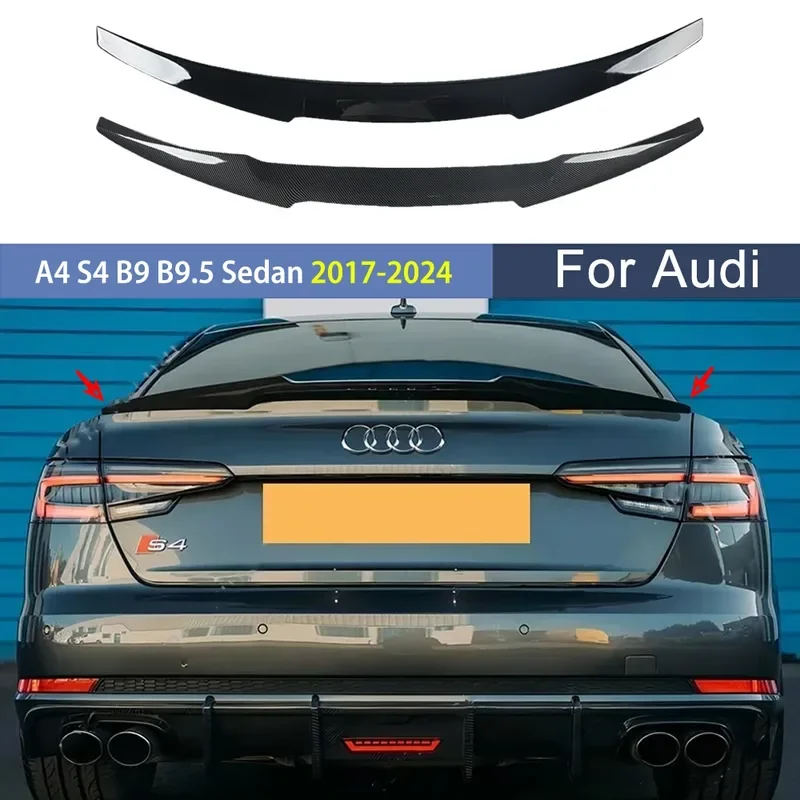 

For Audi A4 S4 B9 B9.5 sedan rear trunk wing lip spoiler body modification accessories 2017-2024