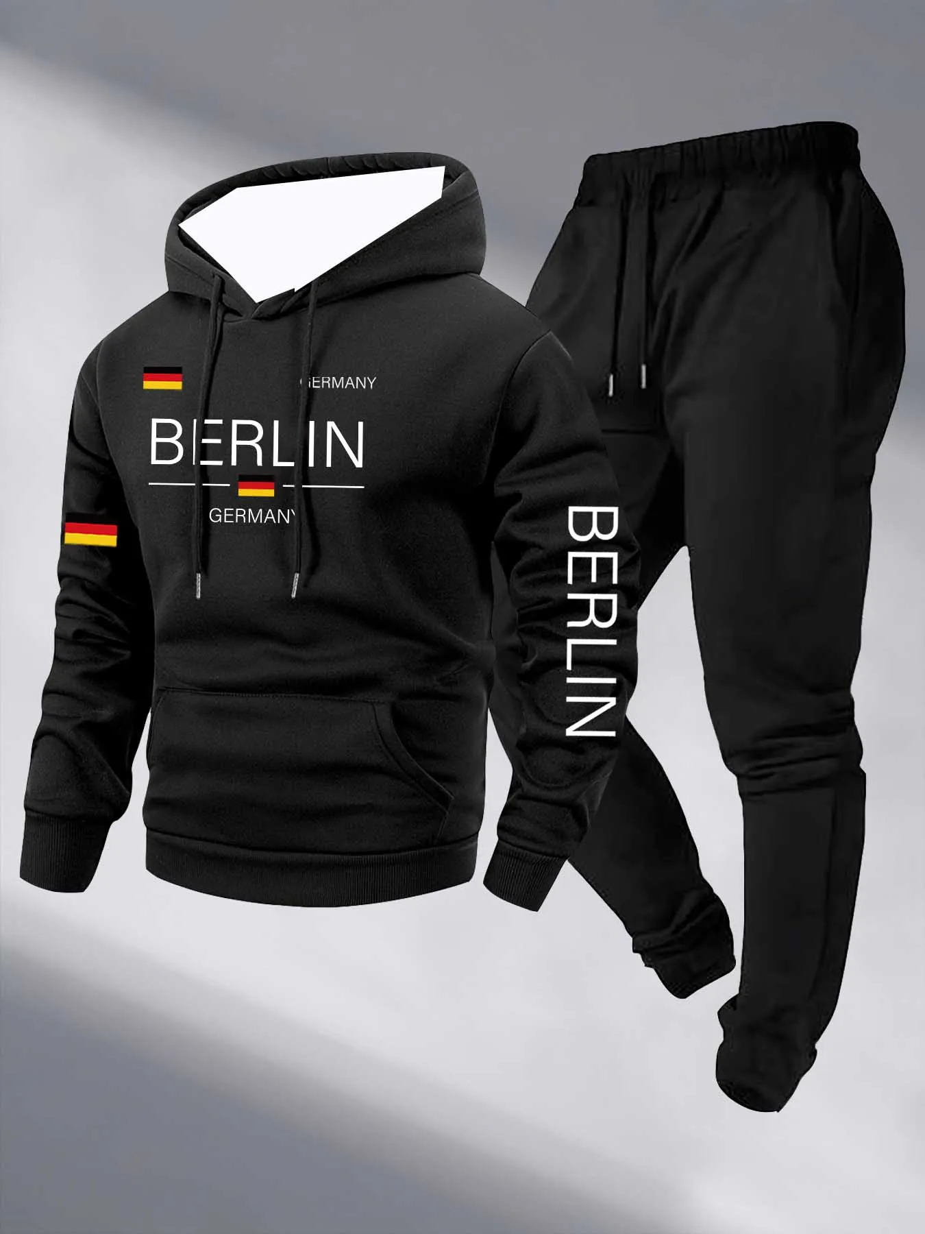 

2025-26Autumn/Winter New Y2K Sports Set Hoodie Fitness Training Men's Fashion Super Large Comfortable Daily Street Two Piece Set