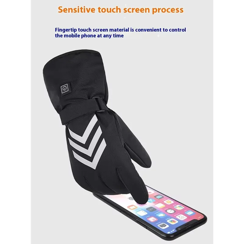 Winter Heated Gloves With Touchscreen And 3-Level Temperature Control For Cycling And Skiing - Electric Heating Gloves