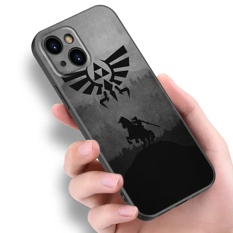 Z-Zeldas Game Black Silicone Phone Case For Apple iPhone 12 13 Mini 11 14 15 16 Pro Max 7 8 Plus Shell Cover