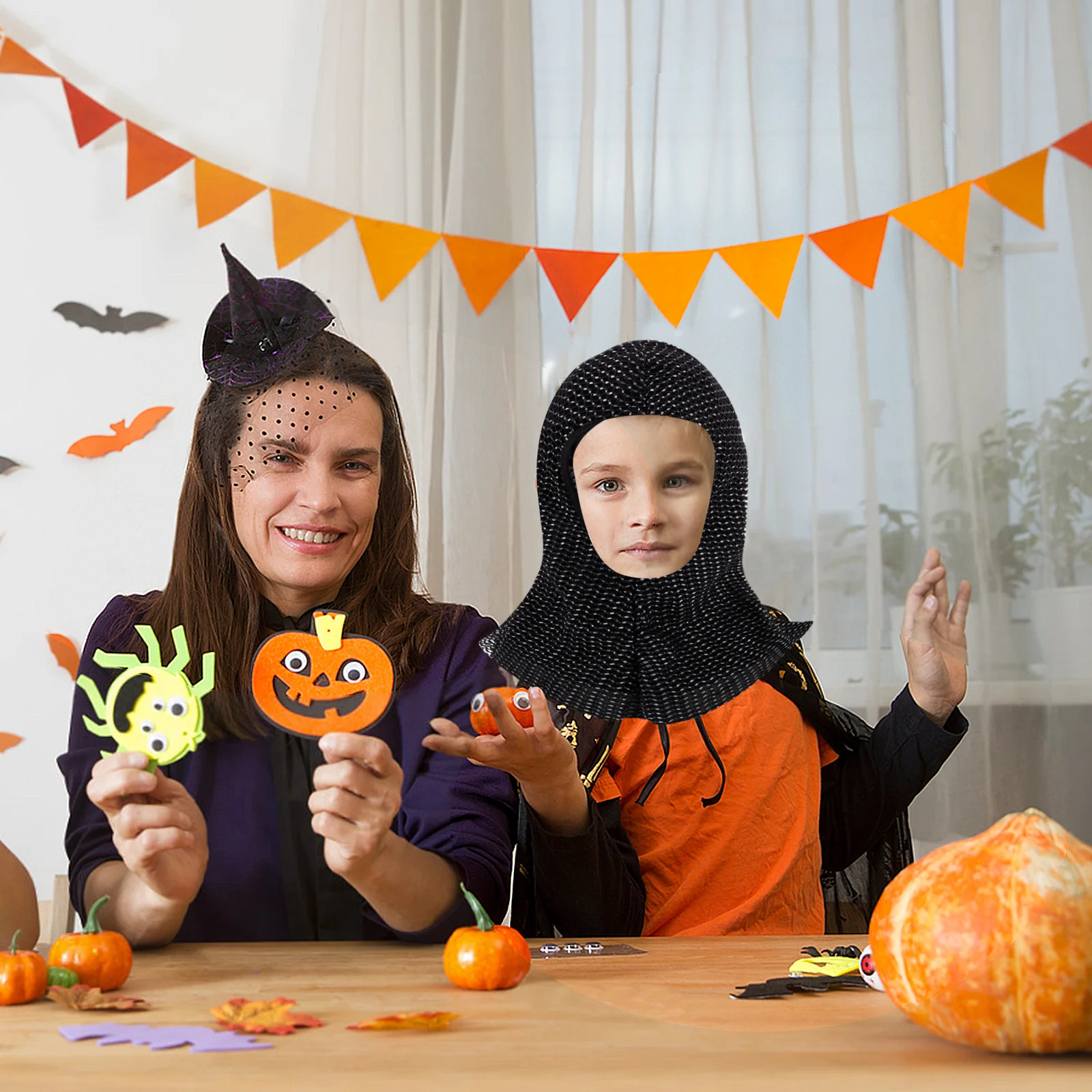 Średniowieczne nakrycie głowy dla dzieci, motyw rzymski, komfortowy kaptur, na festiwal, Halloween, imprezę, strój kowbojski w stylu western, maska do cosplayu.