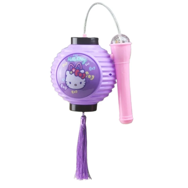 Sanrio Hello Kitty Glow Portable Lanterns Kids Music Lanterns Toys Festival Merry Christmas New Year Spring Festival Gifts