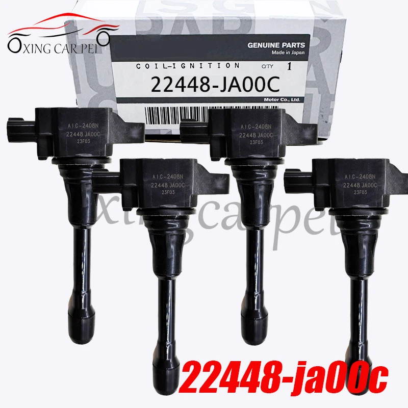 4pcs ignition coil For 07-15 Ni-ssan Altima Rogue Sentra Versa Micra X-Trail Qashqai Infiniti M56 FX50  22448-JA00C 22448JA00C