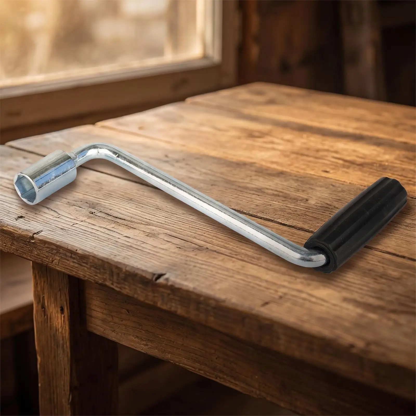 Stabilizer Jack Handle Compact Crank Handle with Socket Rust-Resistant
