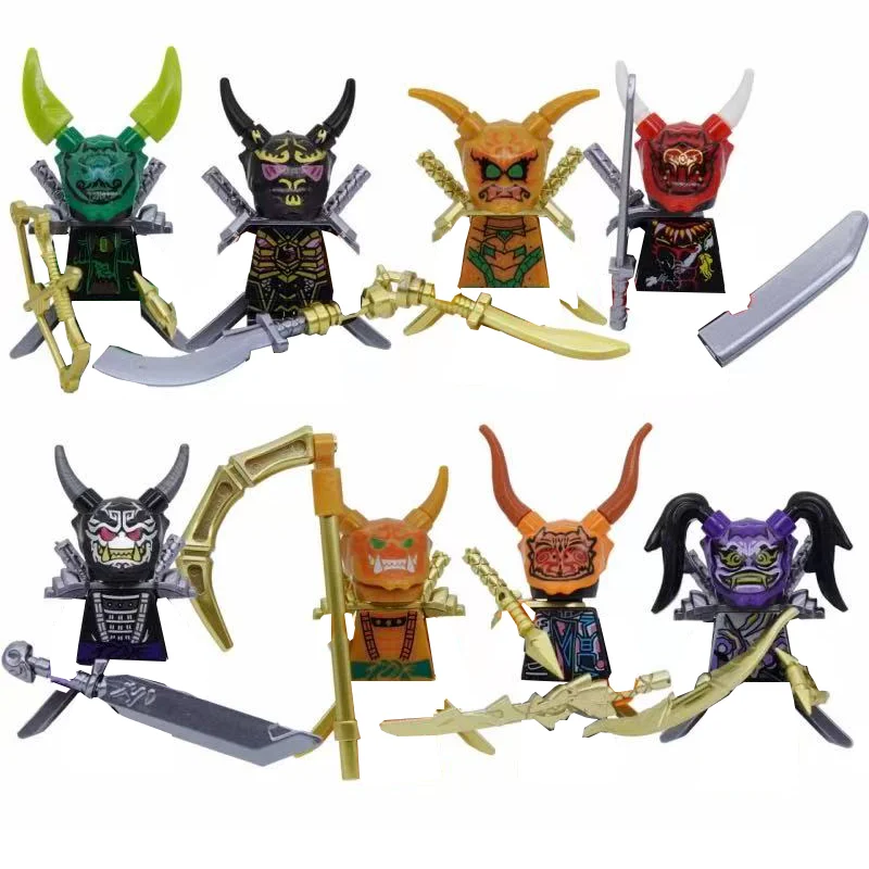 Ninja Figur Bausteine Nya Lloyd Lord Garmadon E Mr. Skull Wizard Moro Omega Chokun Anime Puppe Modell Ziegel Kind Spielzeug