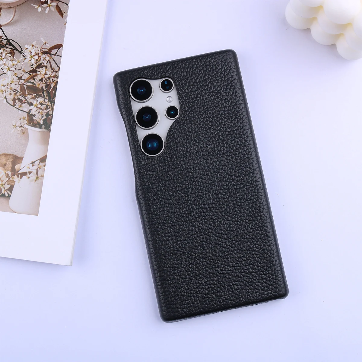 

Luxury Lychee Pattern PU Leather Phone Case For Samsung For Galaxy S25 S24 S23 S21 S20 FE S22 Plus Note 20 Ultra A52 A53 A54 5G