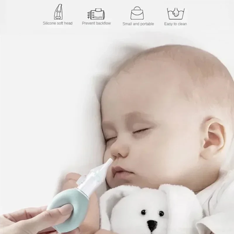 New Born Silicone Baby Safety Nose Cleaner Vacuum Suction Children Nasal Aspirator New Baby Care Diagnostic-tool Vacuum Sucker