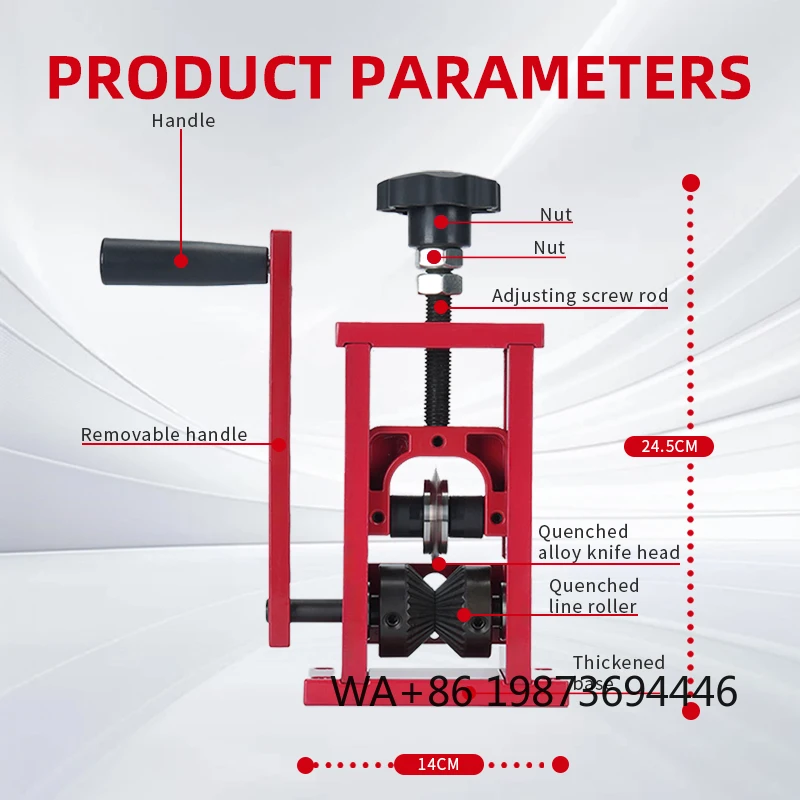 High Precision Portable Hand Crank Wire Stripper, Manual Scrap Cable Peeling Machine