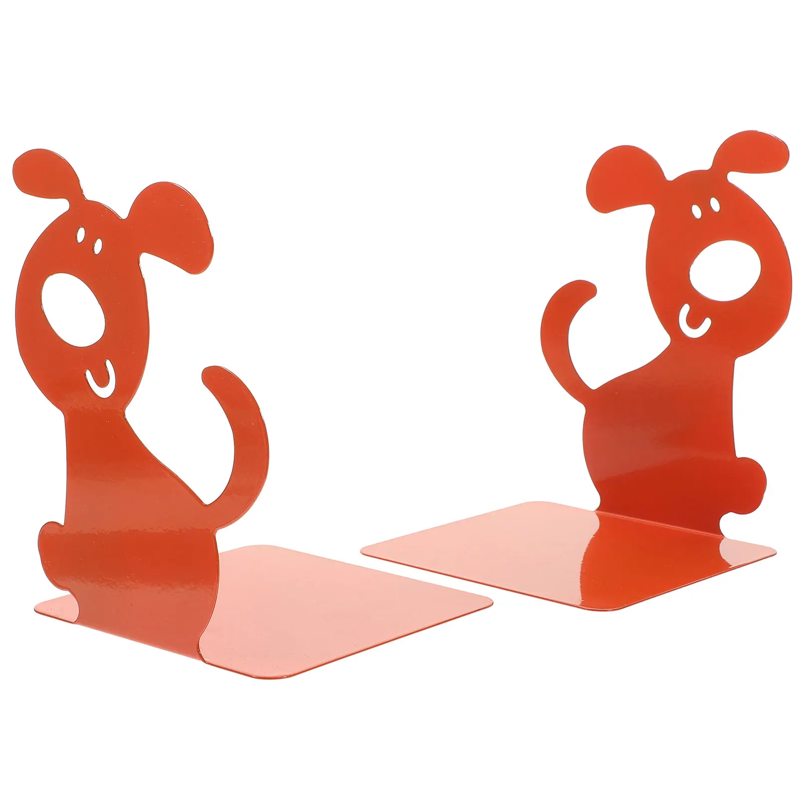 

2Pcs Cartoon Bookends Metal Holder for Shelves Kids Room Office Decorative Iron Bookshelf Dog Sturdy Construction