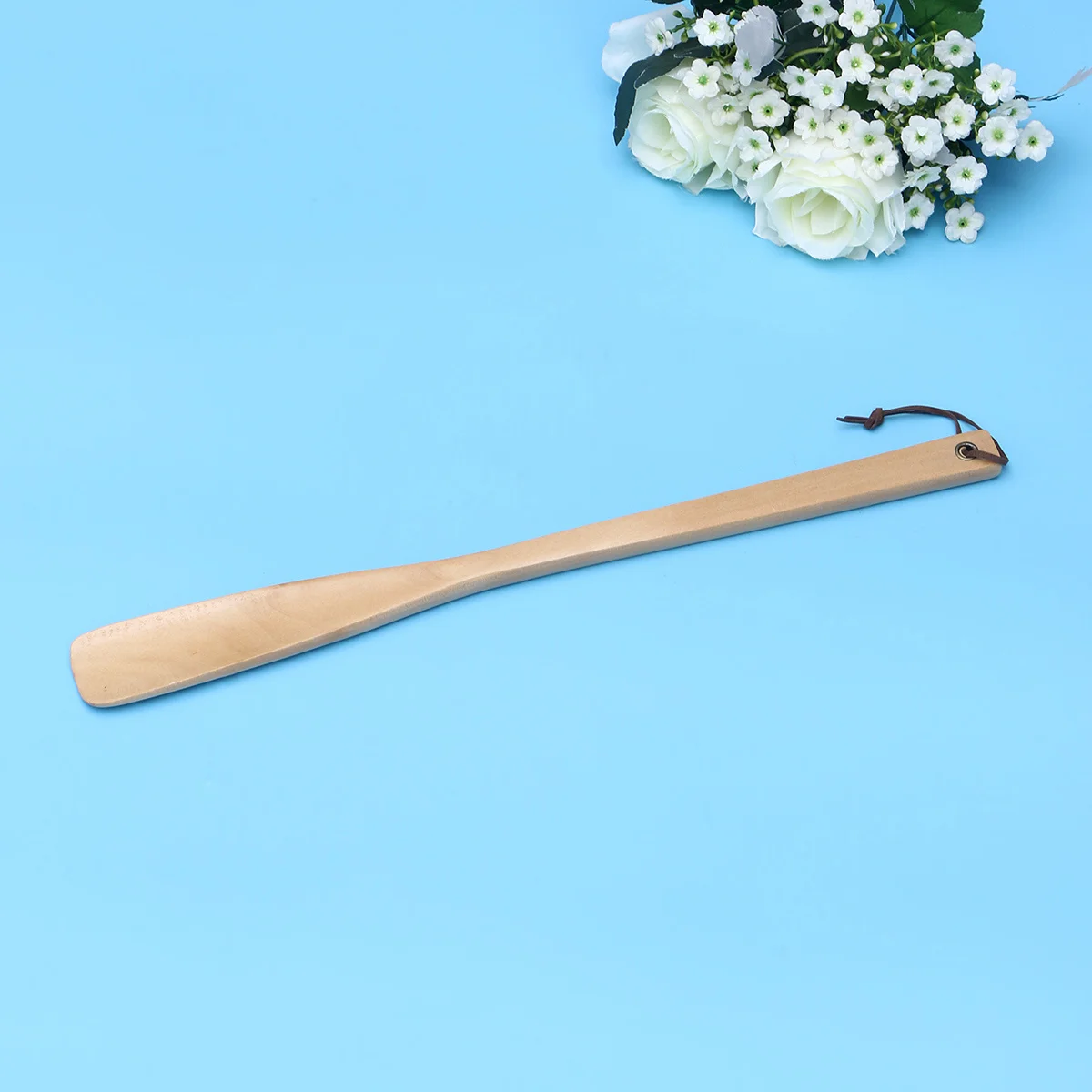 

1pc Wooden Shoe Horn 40Cm Long Handle For Men Women Elderly Lightweight Genuine Wood Travel Home Office Use Shoehorn Tool