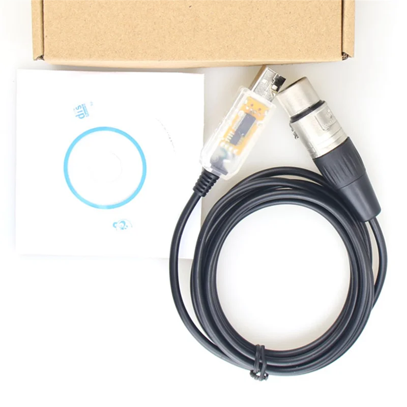 

Прочный адаптер интерфейса USB-DMX, светодиодный DMX512, компьютерный ПК, контроллер сценического освещения, диммер, кабель-адаптер, запасные части, аксессуар