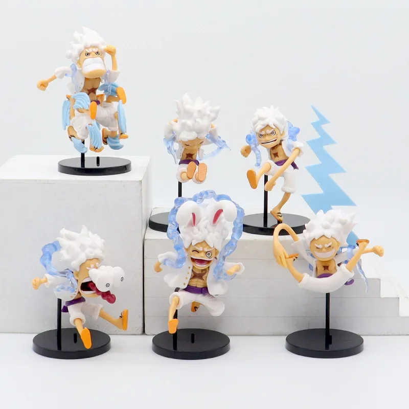 Uma peça anime luffy figura nika q ação bonito bolo ornamento estatueta modelo boneca brinquedos coleção decoração crianças presentes de aniversário