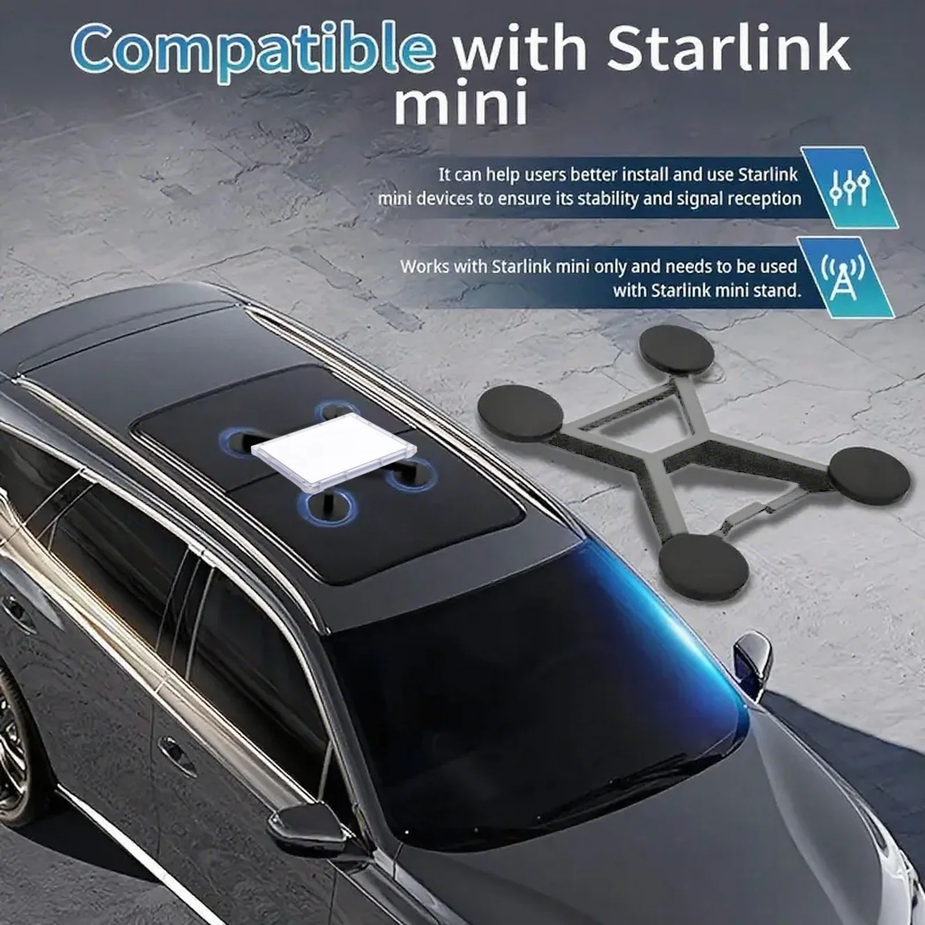 

Для Starlink Mini Кронштейн для приема спутникового сигнала Портативный дизайн Оптимизированная стабильность Быстрая установка Кронштейн для автомобильного кронштейна.