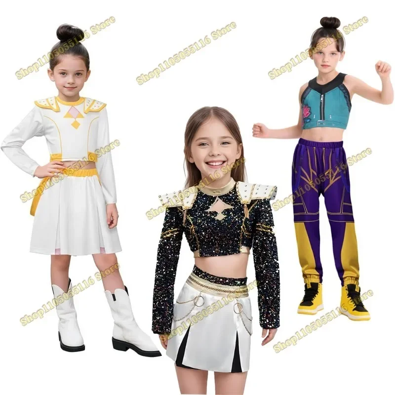 

2025 New Movie KPop Zoey Demon Hunters 3D Printed Costume for Girls Halloween Stage RolePlay Dress