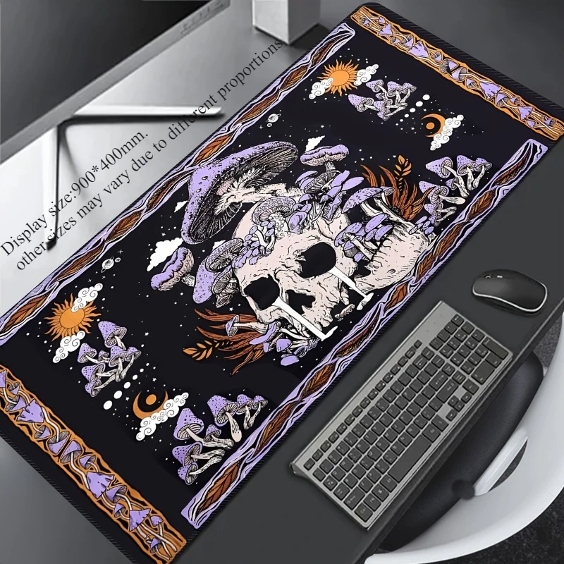Vintage skull design Large mouse pad Rubber non-slip lock craft mechanical keyboard expansion gaming mats Laptop office pads
